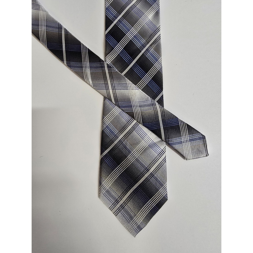Pierre Cardin Designer Necktie Mens OS Multicolor Plaids & Checks Silk Business